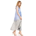 thumbnail image 4 of Sakkas Starlight Fourth Women's Tie Dye Caftan Tank Dress/Cover Up Beach Kaftan - 44-BlueBlack - One Size, 4 of 5