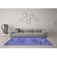 thumbnail image 3 of Ahgly Company Indoor Square Southwestern Blue Country Area Rugs, 6' Square, 3 of 4