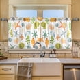 thumbnail image 5 of Ryvnso Starfish Snails Conch Curtains Sets Short Curtain Rod Pocket Half Window Cafe Farmhouse Tier 2 Panels 57"W x 24"L, 5 of 7