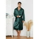 thumbnail image 5 of Bata de satén para hombre Vulcanodon ligera verde oscuro S/M, 5 of 6