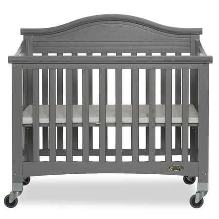 Slumber Baby Venice Folding Portable Crib, Gray