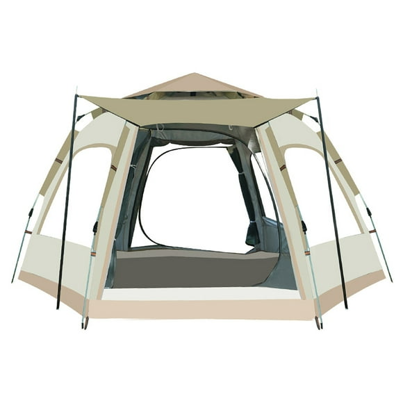 Tente Pop-Up Instantanée Tente Automatique Imperméable à l'Eau Famille Tente Cabine pour Camping Randonnée Alpinisme