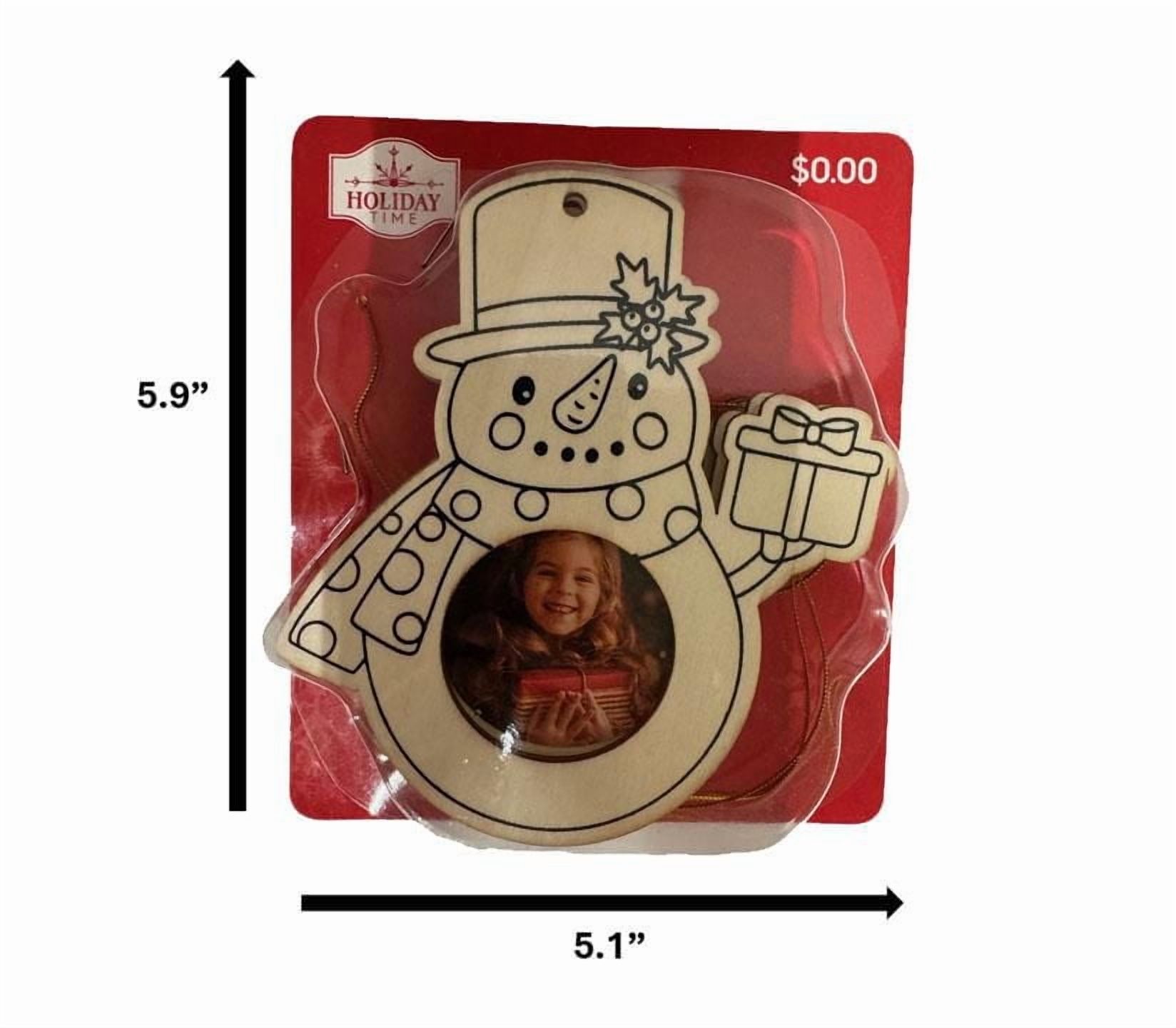 Holiday Time DIY Snowman Frame Ornament