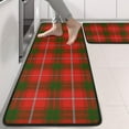 thumbnail image 2 of Kitchen Rugs Sets Of 2,Red Green Checkerboard Checkered Pattern Anti Fatigue Kitchen Mat Rugs Non Slip Washable,Decorative Kitchen Floor Mats for Kitchen,Sink,Laundry,17"x47"+17"x47", 2 of 5