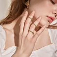 thumbnail image 4 of HSHDLDF 925 Sterling Silver Anxiety Spinning Rings with Bead Band Ring Fidget Rings for Anxiety Anti-Stress Rotate Ring Thin Stackable Rings for Women, 4 of 6