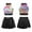 Colorful&Black, variant on iiniim Kids Girls Sequins Letters Printed Crop Tank Top with Pleated Skirt Ballet Jazz Hip Hop Dance Costume Size 2-12 Hot Pink 5-6