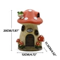thumbnail image 2 of Estatuas de casa de jardín con forma de hongo Harlier, divertida figura de gnomo de hadas con luces solares, decoración de resina con energía solar para exteriores, adorno para patio, césped, 7.9" de, 2 of 6