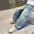 thumbnail image 6 of Boys Comfortable Straight-Leg Jeans Loose Fit Kids Denim Pants Spring Autumn Fashion Casual Boys Pants for Ages 5-14, 6 of 9