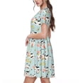 thumbnail image 2 of Lsque Cute Cows Print Women's Casual Dress T-Shirt Summer Short Sleeve Scoop Neck Swing Dresses, 2 of 6