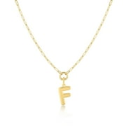 Jewelry Atelier Gold-Filled Initial Necklace for Women – Layered Initial Necklace with A-Z Pendant – 14k Gold-Filled Paperclip Chain– Cute Layered Gold Choker – Gold Jewelry for Women