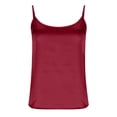 thumbnail image 6 of NIEWTR Tank Tops for Women V Neck Silk Summer Satin Sleeveless Blouses Basic Camisole Shirts（A01-Wine,L), 6 of 7