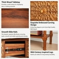 thumbnail image 4 of Wirrytor Retro Console Table with 2 Drawers for Narrow Entryway, Modern Sofa Table for Living Room, Narrow Sofa Table with Open Storage Shelf, Hallway Table and Couch Table Behind Sofa,Walnut, 4 of 8