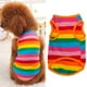 thumbnail image 3 of Elegante vestido para cachorro de perro, chaleco de rayas arcoíris, ropa de verano para mascotas, camisetas, talla M, 3 of 7