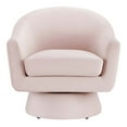 thumbnail image 5 of Swivel Armchair Chair, Pink, Velvet, Living Kitchen Cafe Bistro Hospitality Restaurant, Modern Contemporary Boutique HB34752, 5 of 9