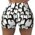 thumbnail image 2 of Honeii Cartoon Penguin Print Women's Workout Shorts, Gym Shorts for Active Wear, Sports Shorts,Women's Running Shorts,Quick Dry Athletic Shorts-Large, 2 of 8
