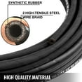 thumbnail image 2 of VEVOR Hydraulic Hose 3/8 inch x 100 ft, Coiled 4800 PSI, Rubber with 2 High-Tensile Steel Wire Braid, Bulk -20 ℃ to 140 ℃, 2 of 9