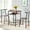 Drift Brown, variant on Renwick 3-Piece Round Dining Table Set Kitchen Table Set with Storage Rack, Natural