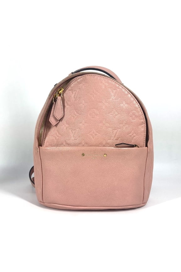 Pre-Owned LOUIS VUITTON M44019 Monogram Empreinte Sorbonne Backpack in Leather, Women's, Pink