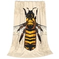 thumbnail image 2 of Pofeuu Honey Bee Print Ultra-Soft Micro Fleece Blanket,for Bed Or Sofa,All Season Throw Blankets Flannel Blanket-50"x40", 2 of 7