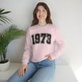 thumbnail image 5 of Women's 1973 Collegiate Font Sweatshirt 50th Birthday Sweatshirt, 5 of 5