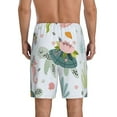thumbnail image 2 of Balery Turtle and Sea Life Men's Cotton Knit Pajama Shorts Waistband & Pockets,Short Pajama Pants-Large, 2 of 8