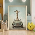 thumbnail image 3 of Giraffe Nursery Art, Animal in Car Print, Safari Nursery Decor, Safari Animal Boys Room Art, Car Nursery Art Print, Printable Kids Wall Art, 3 of 5