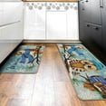 thumbnail image 6 of Hello Winter Owls Family Blue Kitchen Rugs Set of 2, Snowy Pine Tree Snowflake Farmhouse Kitchen Mats Decor, Christmas Holiday Seasonal Floor Door Mat Home Decorations -17x29 and 17x47 Inch, 6 of 6