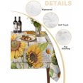 thumbnail image 5 of Farm Flowers Suqare Tablecloth - 60 x 60 Inch, Retro Sunflowers Barn Doors Butterfly Wood Board Waterproof & StainResistant Tablecloth, Washable Oil-proof Table Cover for Dining/Party/Wedding/Buffet, 5 of 9