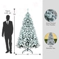 thumbnail image 4 of 7ft Premium Snow Flocked Artificial Christmas Tree with 1064 Tips, Metal Stand, Easy to Assemble, 4 of 8