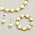 thumbnail image 2 of PRIYAL Pearl Necklaces and Gold Earring Set Chunky Jewelry Sets for Women, 2 of 6