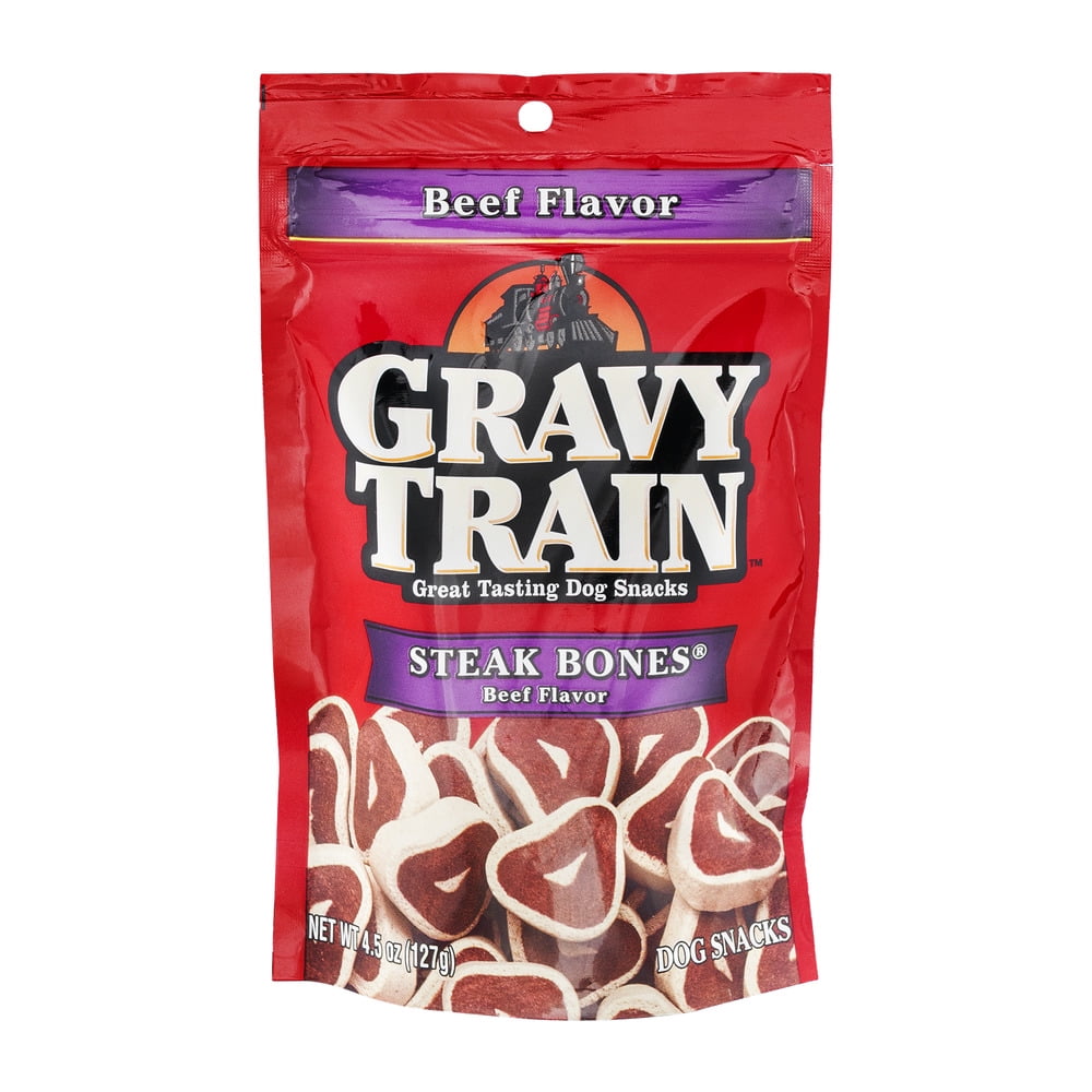 Gravy Train Steak Bones Beef Flavor Dog Snacks, 4.5 Oz.
