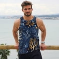 thumbnail image 6 of KLL Mystical Underwater Coral Scene Print Men's Muscle Gym Workout Stringer Tank Tops Bodybuilding Fitness T-Shirts Tank Tops Men-3X-Large, 6 of 7