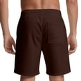 thumbnail image 3 of longantii Mens Shorts Classic Fit Elastic Waist Drawstring Shorts Comfortable Athletic Knee Length Short Trousers with Pockets 2026 Summer Workout Gym Training Outdoor Shorts Coffee M, 3 of 3