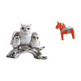 thumbnail image 1 of Escultura Moderna De Búho Y Caballo Dalecarliano, Adorno De Mesa Para Sala De Estar, Oficina, Estantería, Entrada, Armario, Decoración., 1 of 8