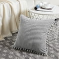 thumbnail image 2 of Fundas de cojín decorativas Fancy Homi, color gris neutro, x2, 2 of 6