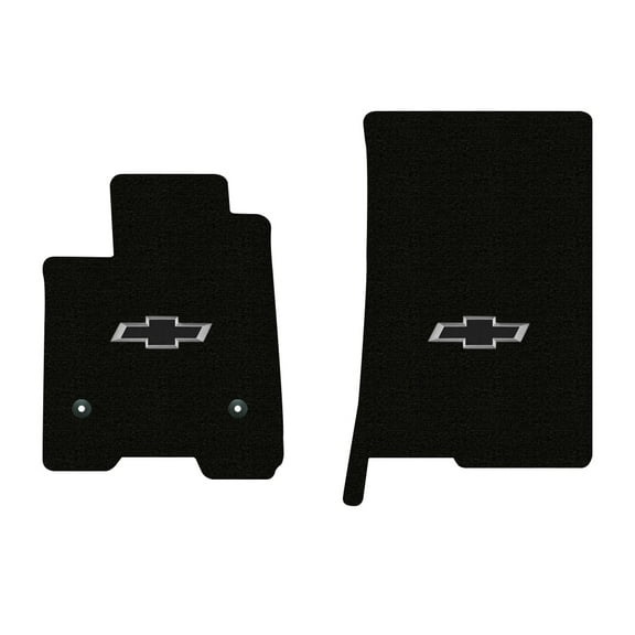 Lloyd Mats LogoMat Custom-Fit 2PC Carpet Floor Mats for 2023-2026 Chevrolet Colorado, Charcoal