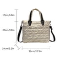thumbnail image 3 of Bolso informal para mujer de nailon de gran capacidad para viajes, trabajo, compras (blanco), 3 of 9