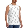 thumbnail image 2 of Daiia Hand Drawn Turtle Printed Men's Tank Tops,Casual Soft Sleeveless Gym Muscle Shirts Bodybuilding Tee-XX-Large, 2 of 8