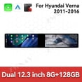 thumbnail image 2 of ZWNAV Dual 12.3 inch Screen Car Radio For Hyundai Verna 2011-2016 Android GPS Navigation Multimedia Video Player Stereo Receiver Head Unit, 2 of 14