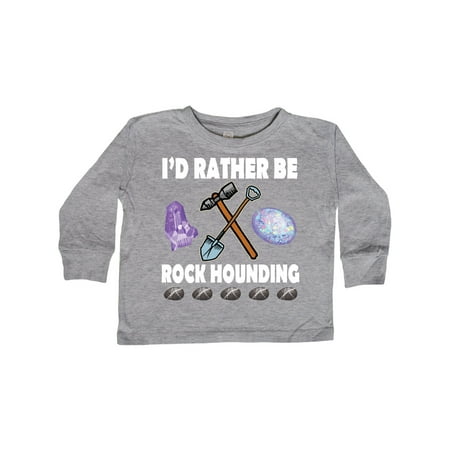 

Inktastic Rock Hounding Rock Collector Gift Toddler Boy or Toddler Girl Long Sleeve T-Shirt