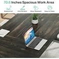 thumbnail image 6 of Tribesigns 70.8-Inch Executive Desk, Large Computer Office Desk Workstation, Modern Simple Style Laptop Desk Study Writing Table Business Furniture for Home Office (Black), 6 of 6