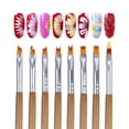 thumbnail image 4 of 8 piezas de pincel para uñas con mango de madera, pluma de dibujo de flores de gel UV, herramienta para manicura y esmalte de uñas, 4 of 5