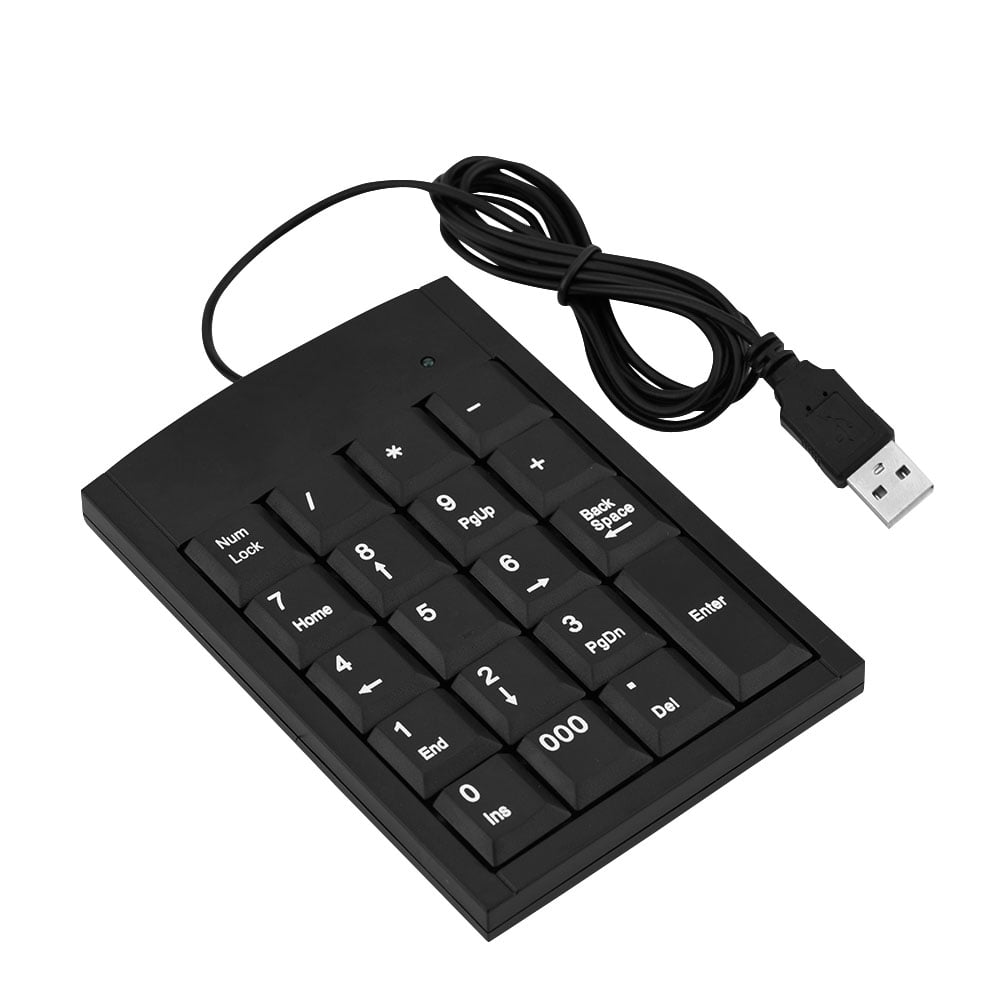 USB Numeric Keypad Wired Number Pad Keyboard External Numbers Keyboard Pad Portable Ultra Slim Mini Numpad for Laptop Desktop Computer PC, Notebook, Tax Number Office Travel & Home - 19 Key -