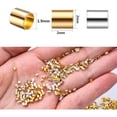 thumbnail image 2 of BronaGrand 2000pcs 2mm Brass Round Crimp Beads - Gold & Silver - DIY Jewelry Crafts Accessories, 2 of 7