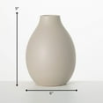 thumbnail image 5 of Sullivans 9" Matte Gray Teardrop Vase, Ceramic, 5 of 6