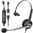 thumbnail image 1 of Auriculares USB Wantek monoaurales con micrófono con cancelación de ruido, 1 of 8