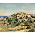 thumbnail image 3 of Eleanor Harris 14x12 Black Modern Framed Museum Art Print Titled - Hill with White Houses, 3 of 5