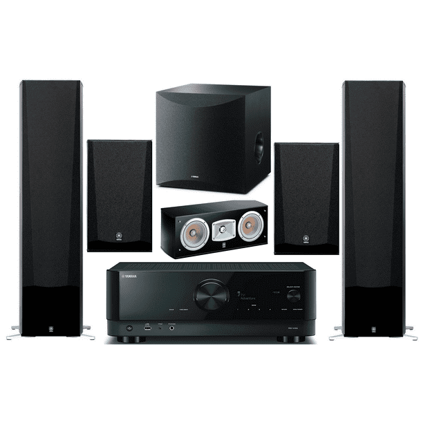 Yamaha 5.2-Channel Wireless 4K 3D A/V Surround Sound Receiver Home Theater Speaker System - Walmart.com