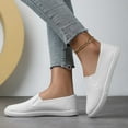 thumbnail image 5 of Women's Casual Shoes Fashionable Unisex On Lace Up Flat Comfortable Canvas Sneakers Breathable Flat Shoes For Daily Wear, 5 of 8