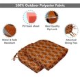 thumbnail image 4 of Vargottam Non Slip DiningChairCushionU-ShapedPrinted Indoor/OutdoorChairPadsHome Decor Reversible & Machine Washable DiningChairPad With String Ties - Set Of 2-Orange, 4 of 8